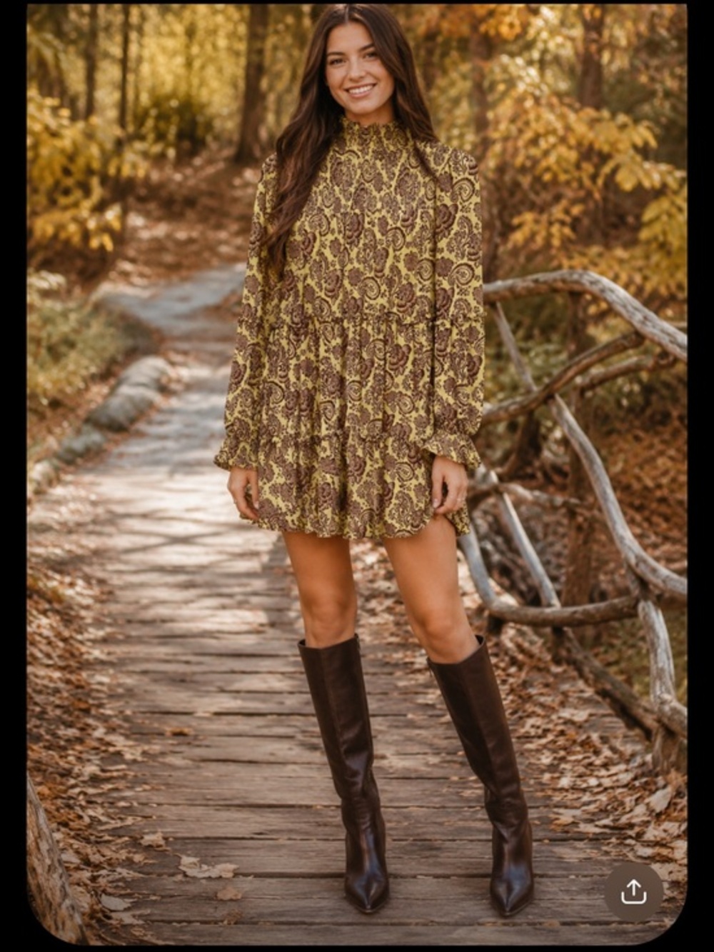CINQ A SEPT high neck smocked tiered carina mini dress